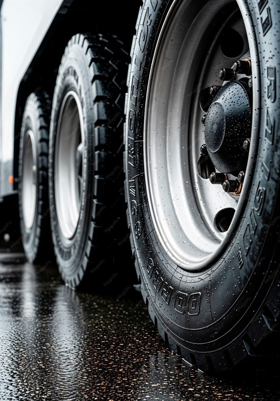 mudguards over twin wheels